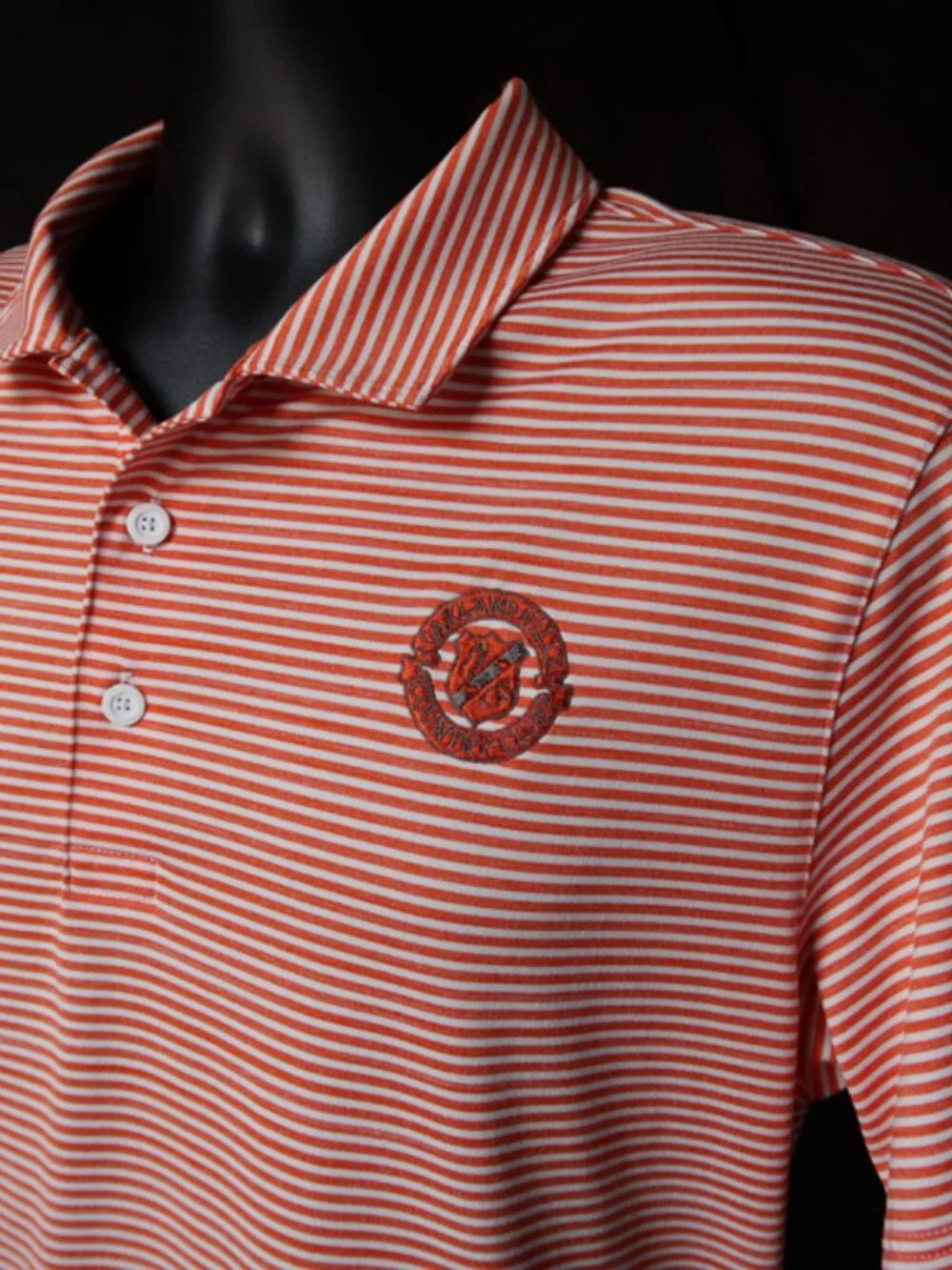 Puma Golf Oakland Hills Orange Striped Stretch Performance Polo (L) ⛳️ ⛳️